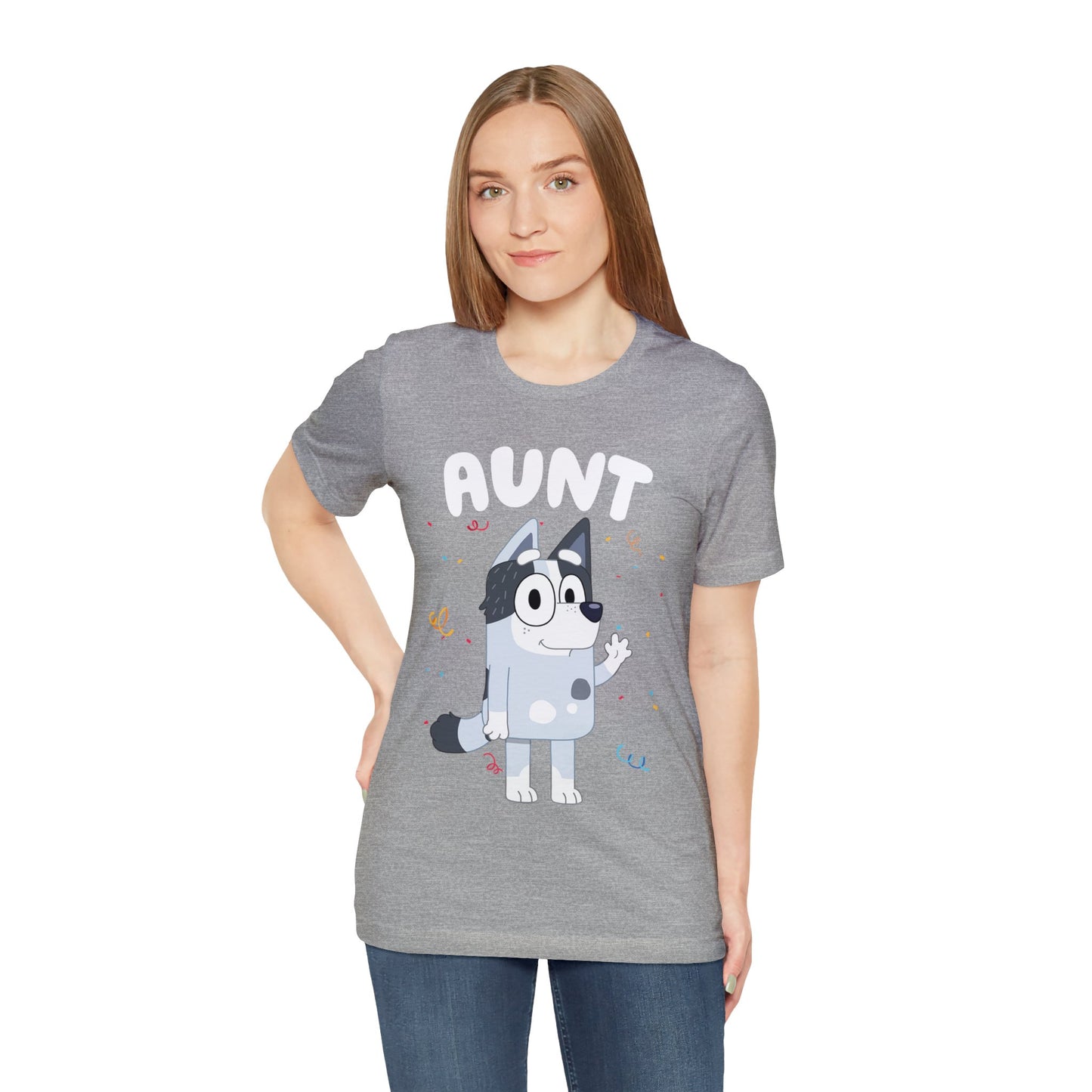 Aunt Bluey Birthday short sleeve Tshirt