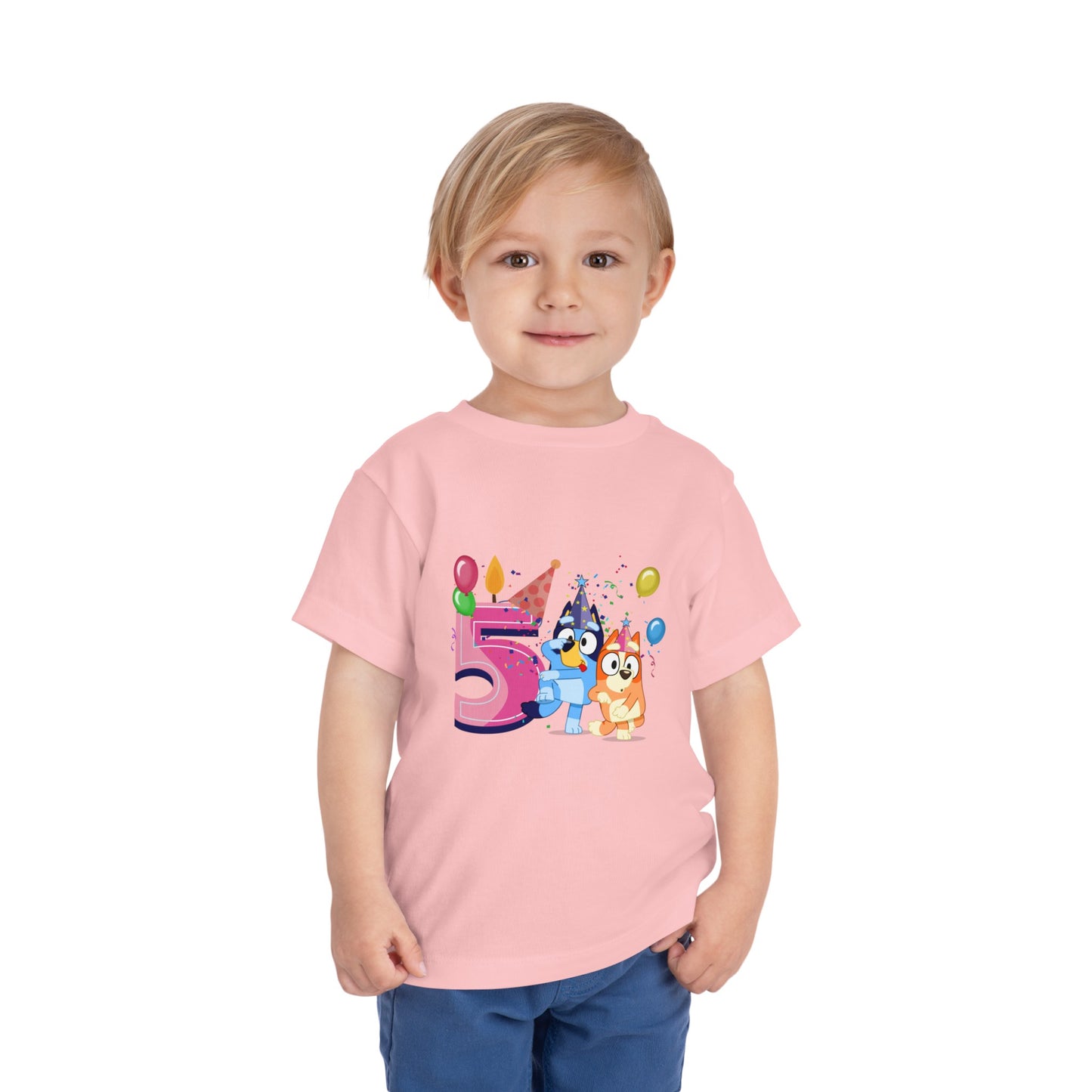 5th Birthday Toddler Short Sleeve Tee
