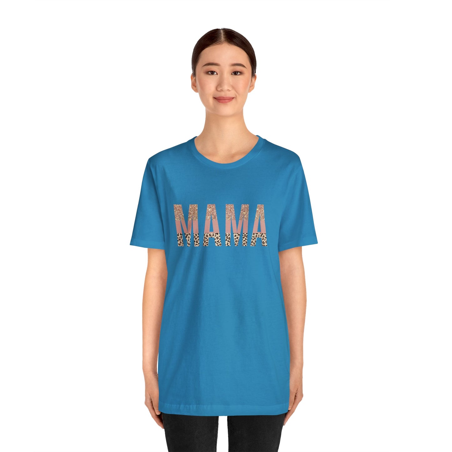 MAMA Leopard print short sleeve tshirt