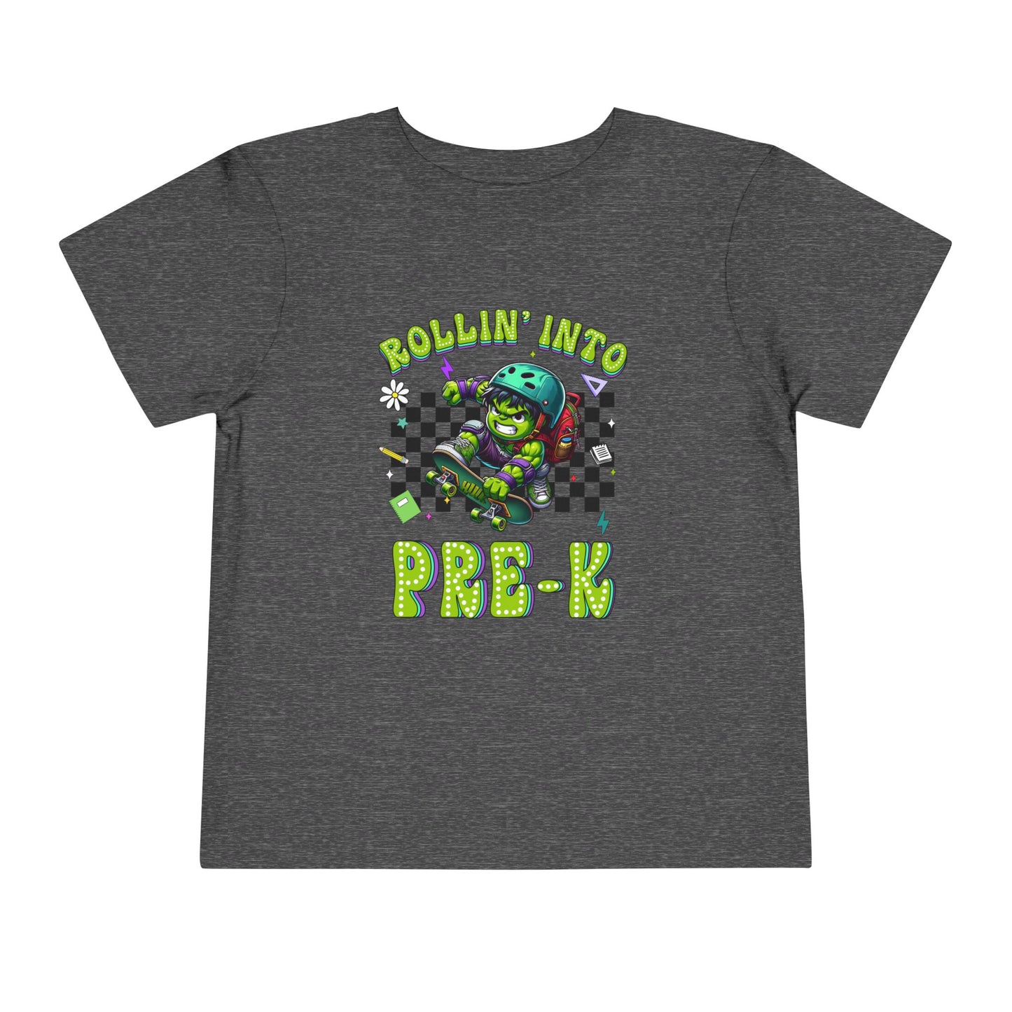 HULK - Rollin' Into Pre_K Toddler Short Sleeve Tee