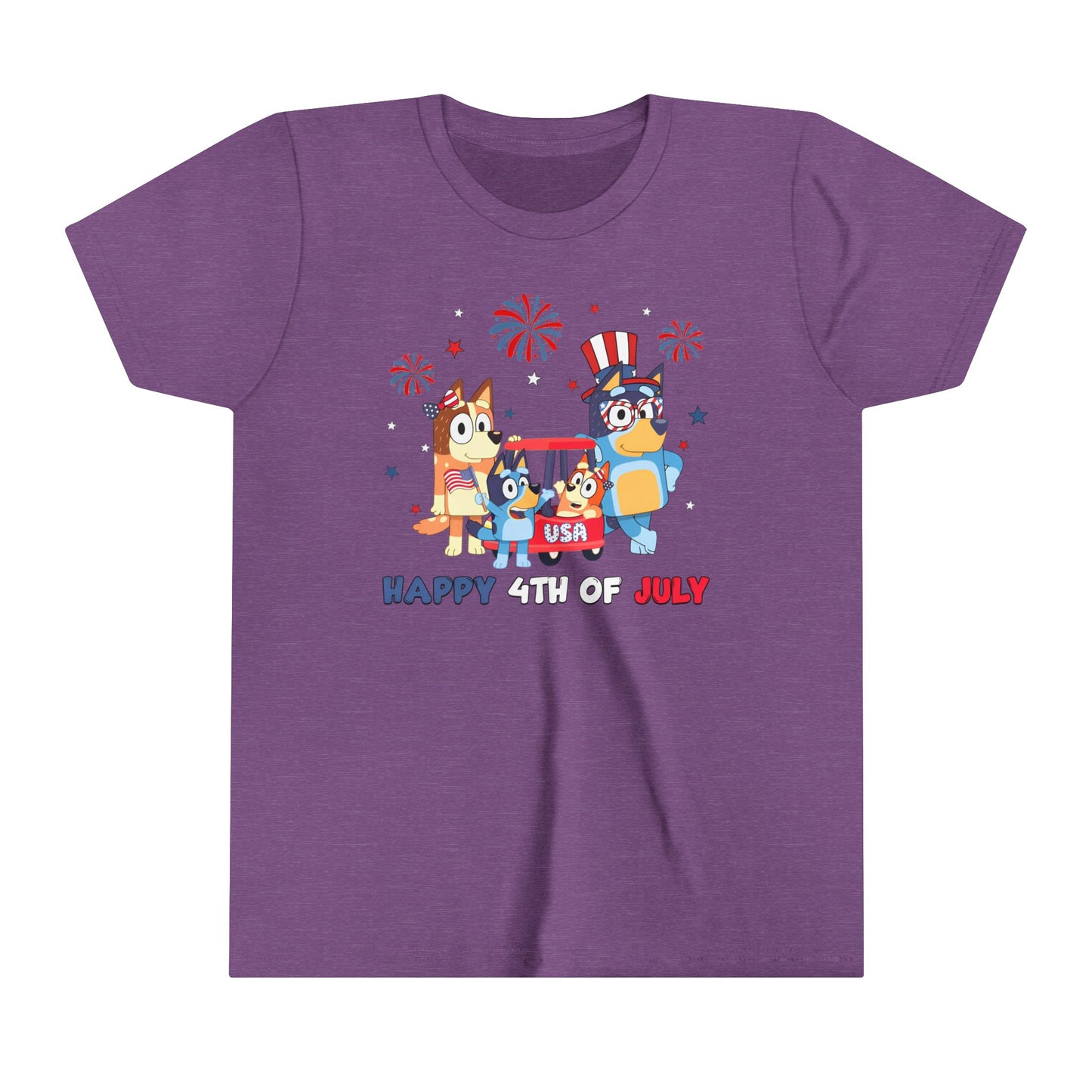 Happy 4th of July Youth Short Sleeve Tee