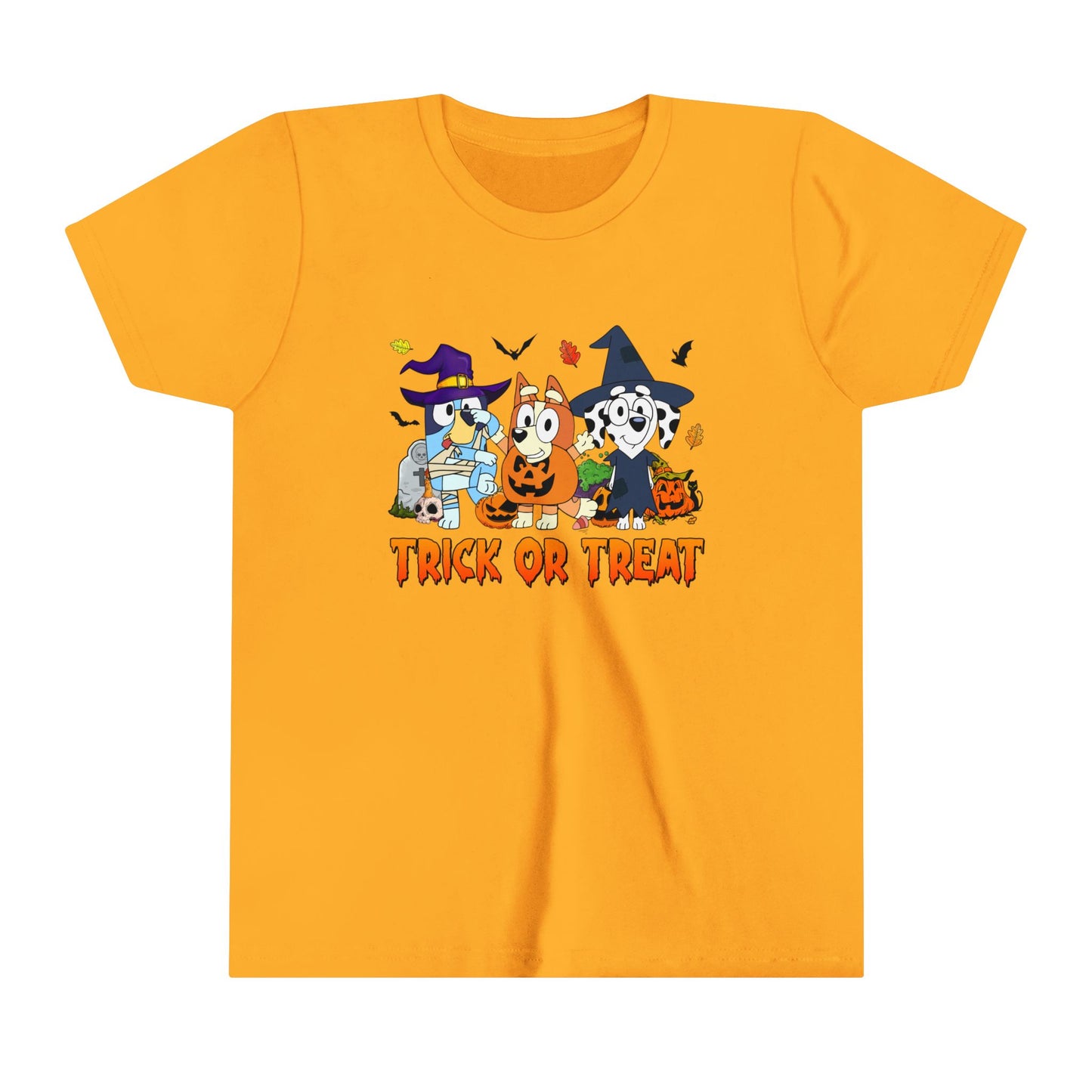 Bluey-Bingo-Chloe Trick or Treat Youth Short Sleeve Tee