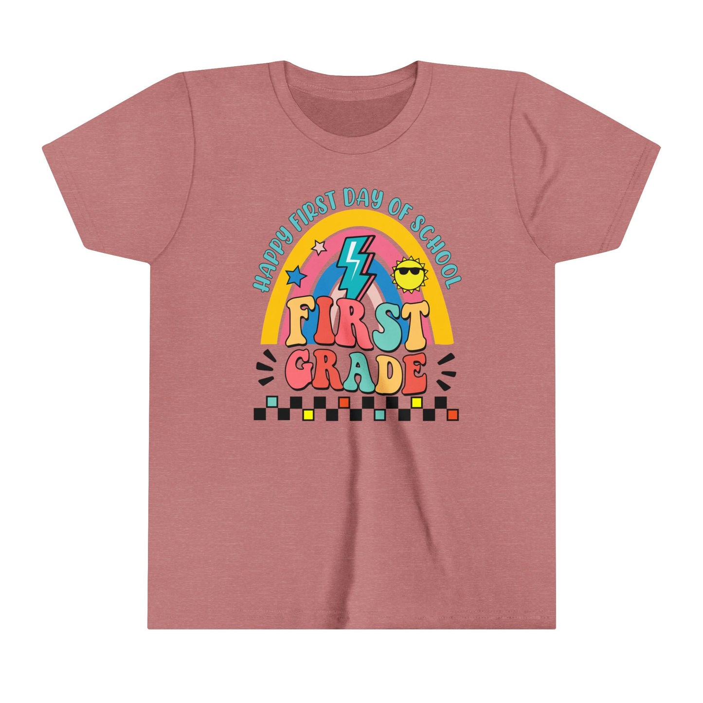 Happy First Day of School - 1st Grade Youth Short Sleeve Tee