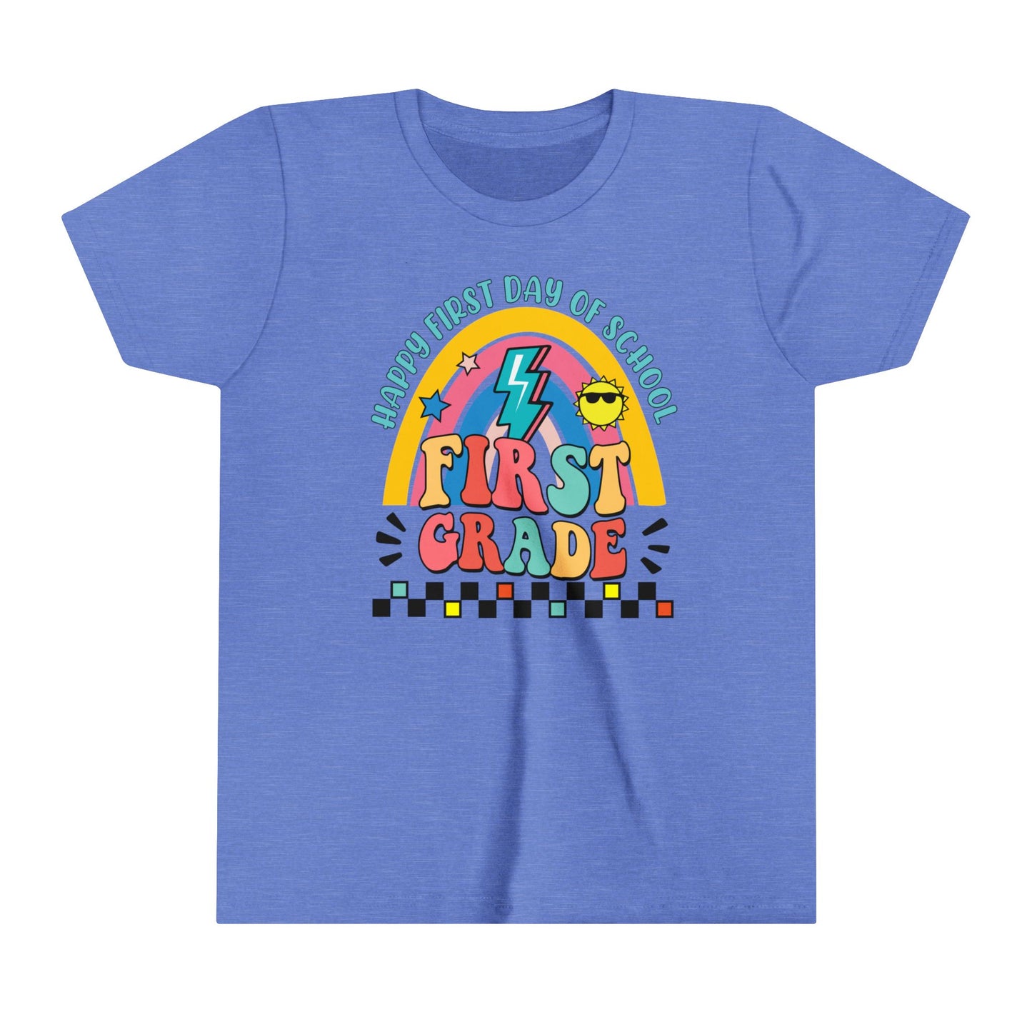 Happy First Day of School - 1st Grade Youth Short Sleeve Tee