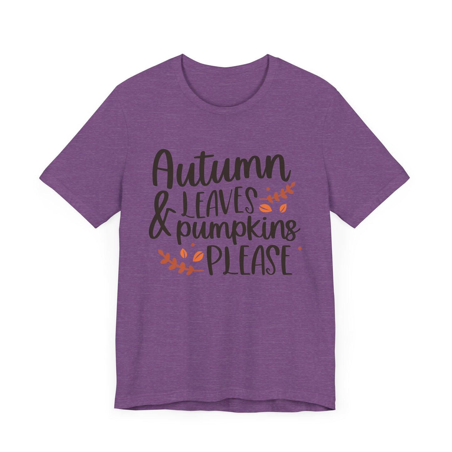 Autumn Leaves & Pumpkins Please Jersey Short Sleeve Tee