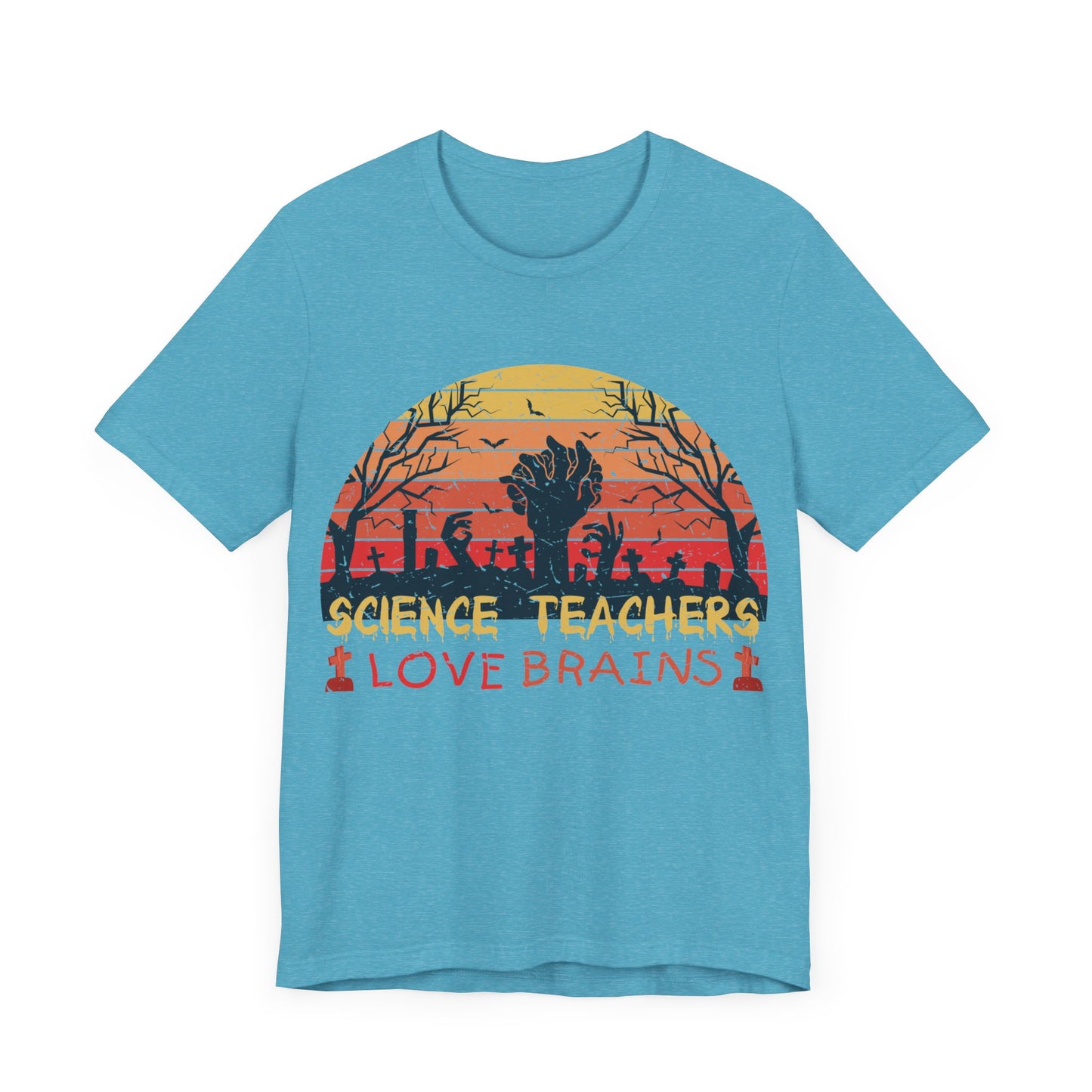 Science Teachers Love Brains Jersey Short Sleeve Tee