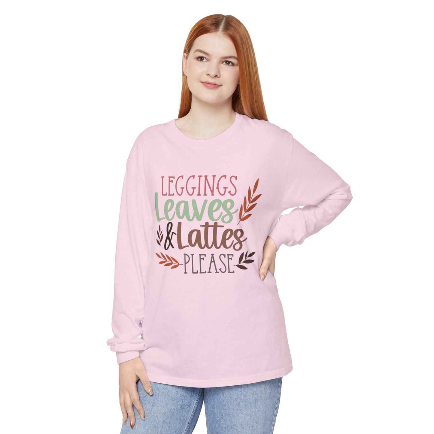 Leggings, Leaves & Lattes Please Long Sleeve T-Shirt