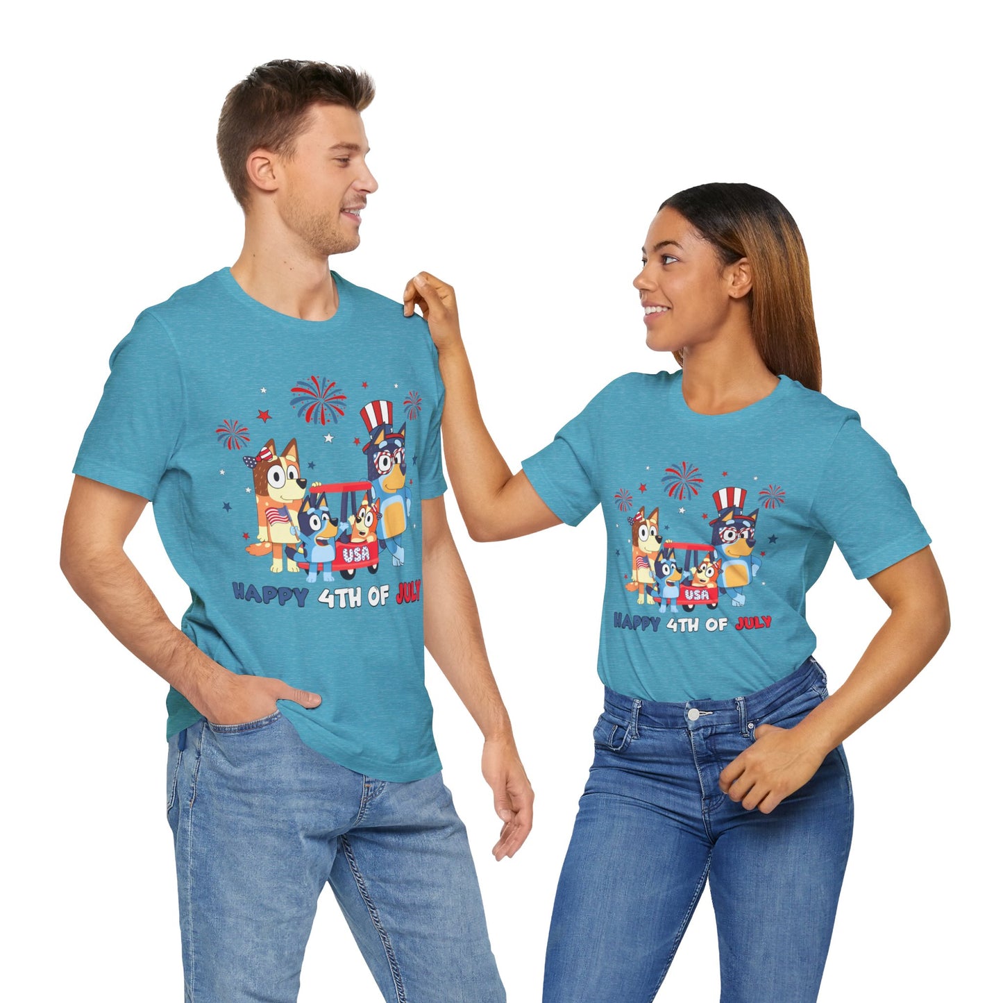 Happy 4th of July Jersey Short Sleeve Tee