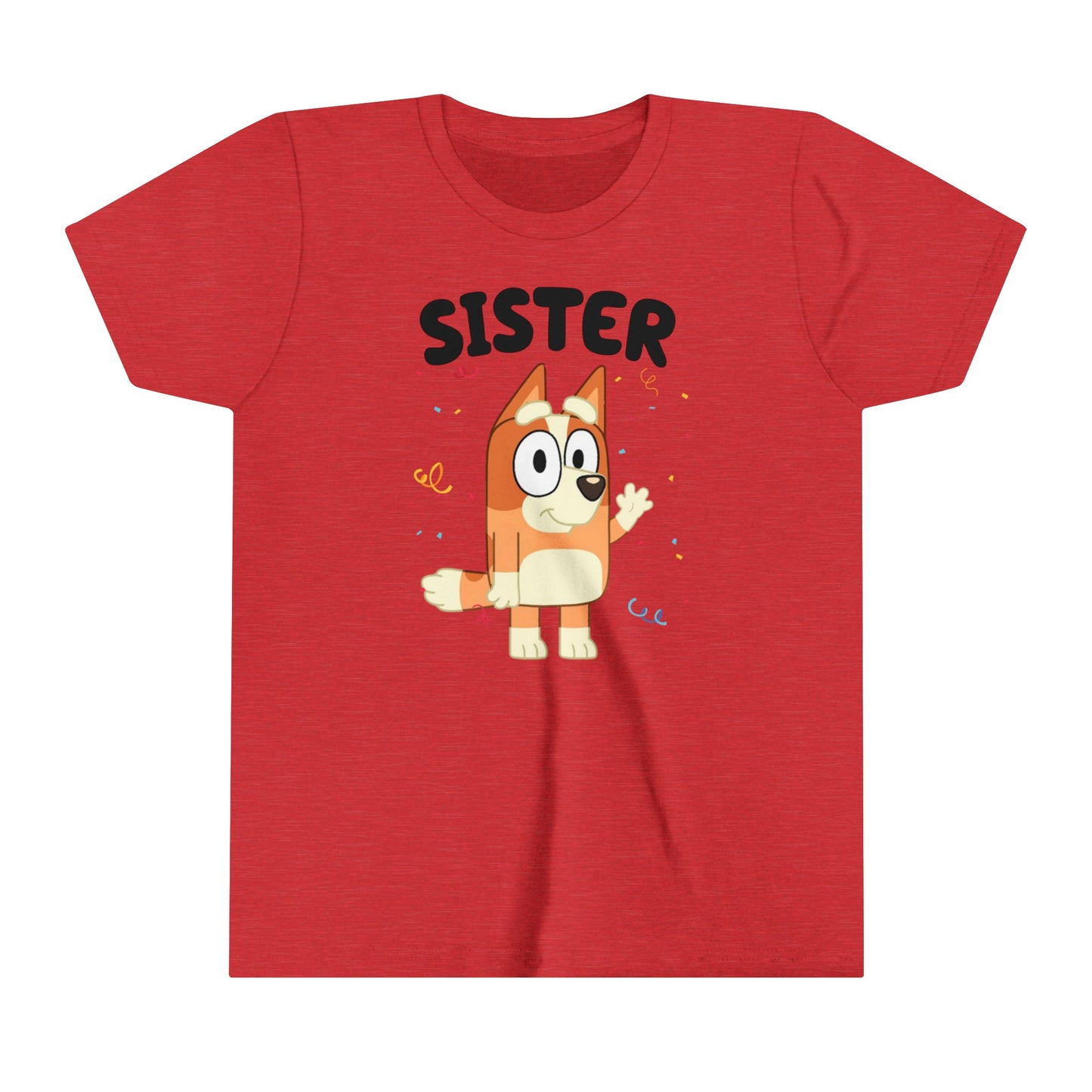 Sister Bluey Birthday youth short sleeve Tshirt