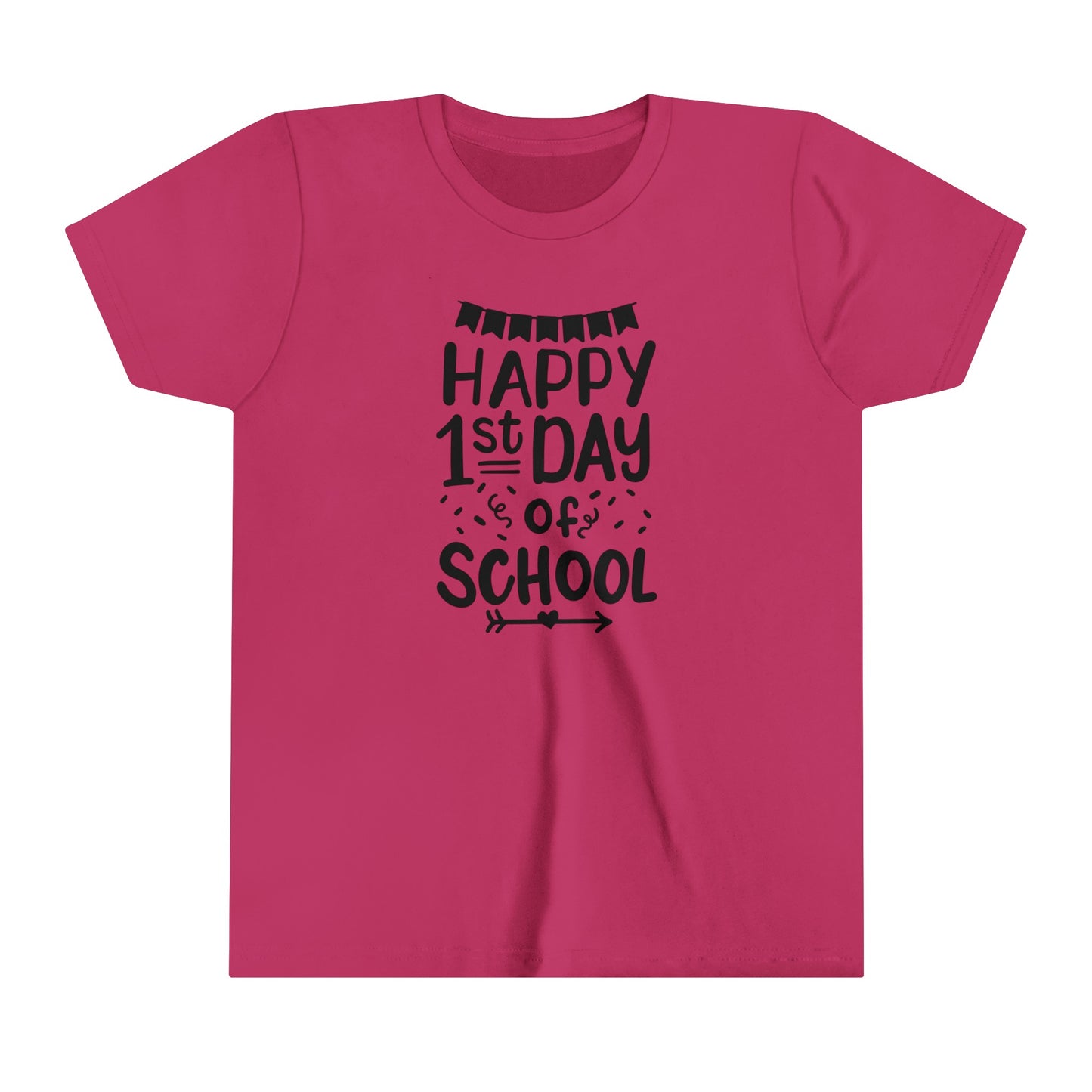 Happy 1st Day of School Youth Short Sleeve Tee