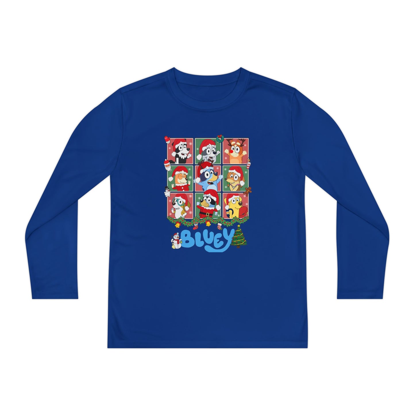 Christmas Polaroids Youth Long Sleeve Competitor Tee
