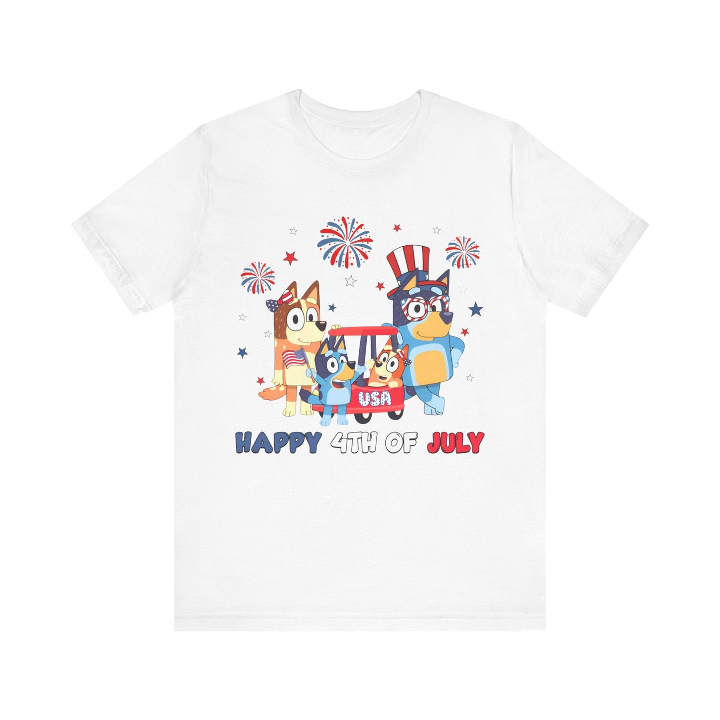 Happy 4th of July Jersey Short Sleeve Tee