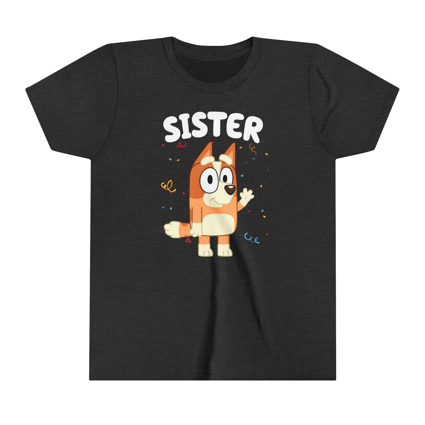 Sister Bluey Birthday youth short sleeve Tshirt