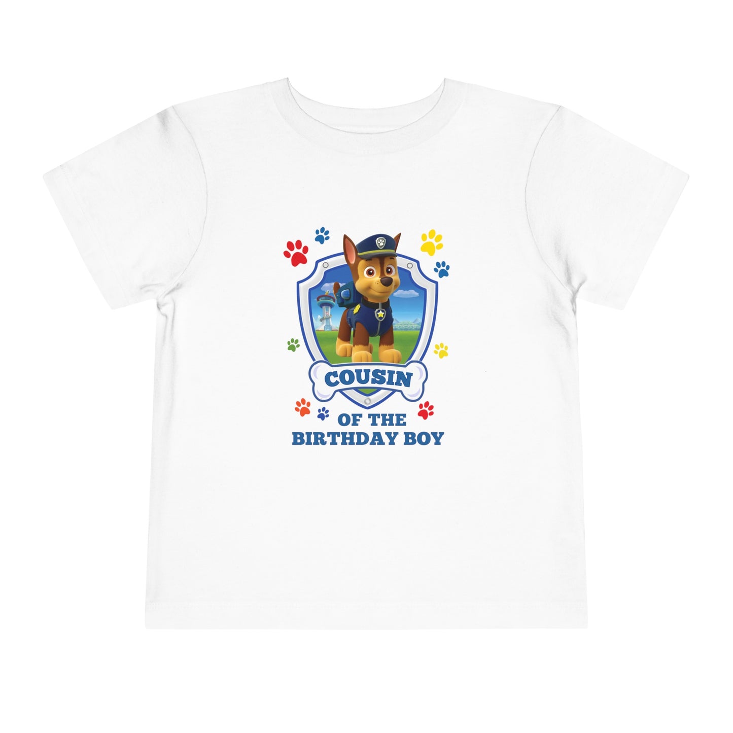 Cousin of the Birthday Boy Toddler Short Sleeve Tee