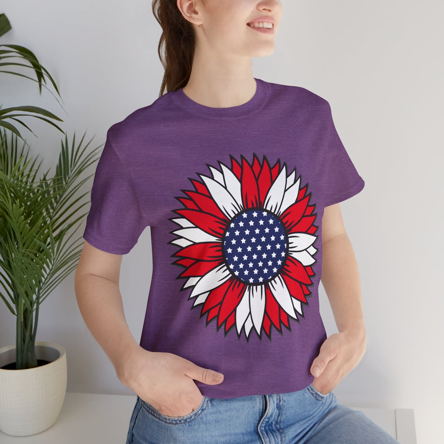 American Sunflower Jersey Short Sleeve Tee
