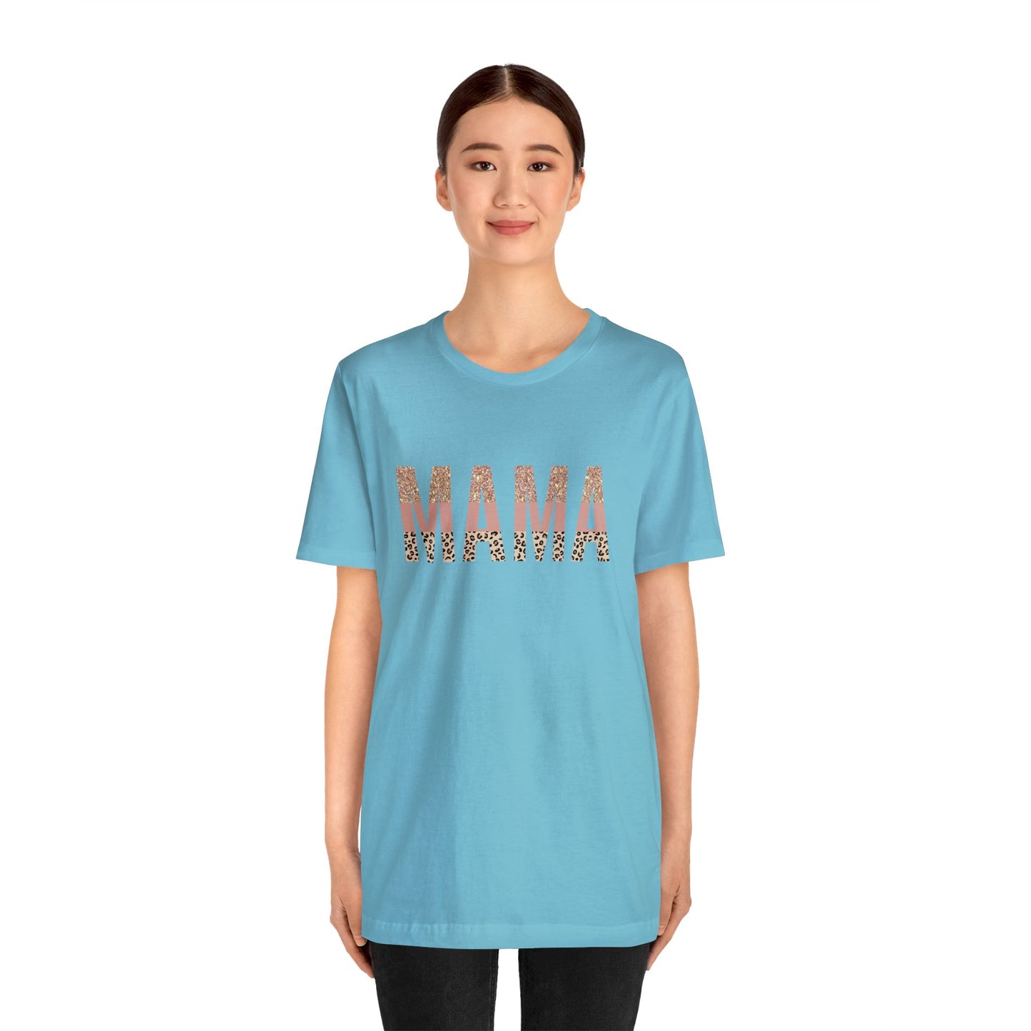 MAMA Leopard print short sleeve tshirt