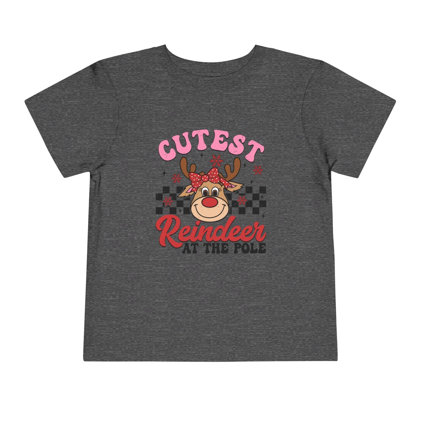 Coolest Reindeer at the Pole Toddler Short Sleeve Tee