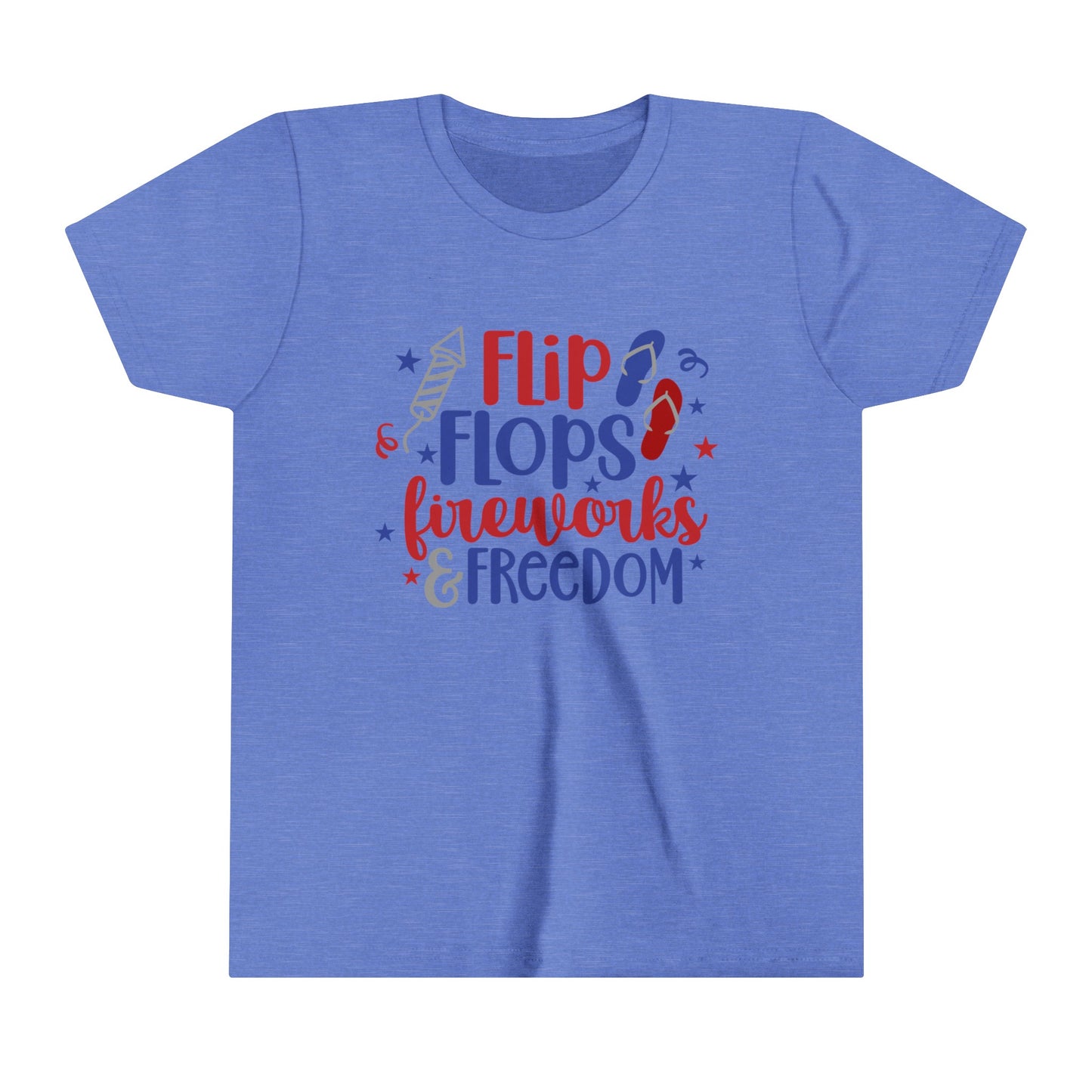 Flip Flops, Fireworks & Freedom Youth Short Sleeve Tee