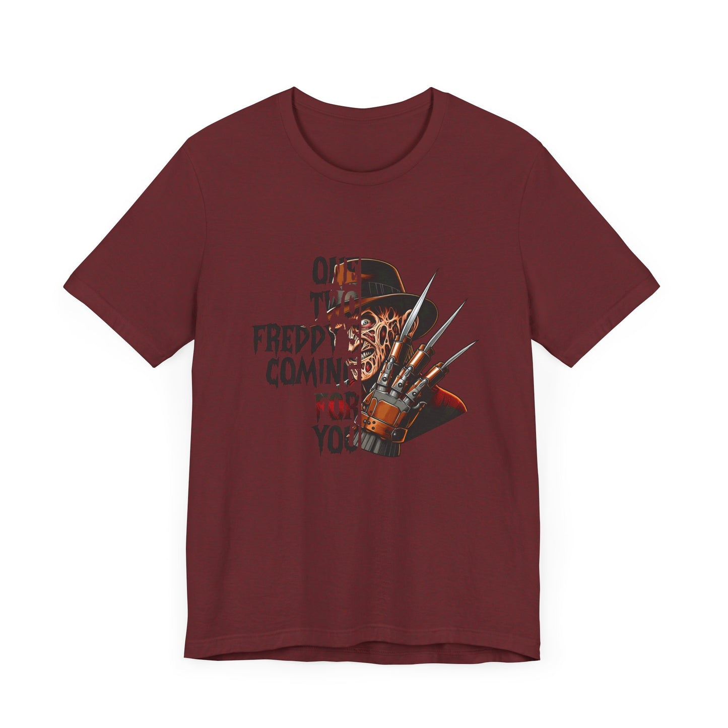 One, Two Freddy's Coming for you Jersey Short Sleeve Tee