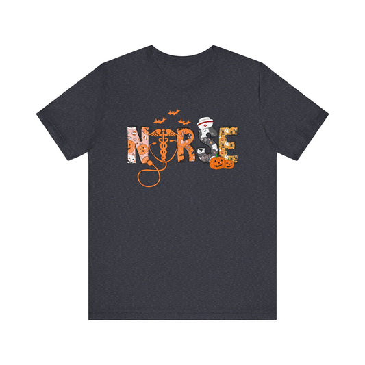 Nurse Halloween Jersey Short Sleeve Tee