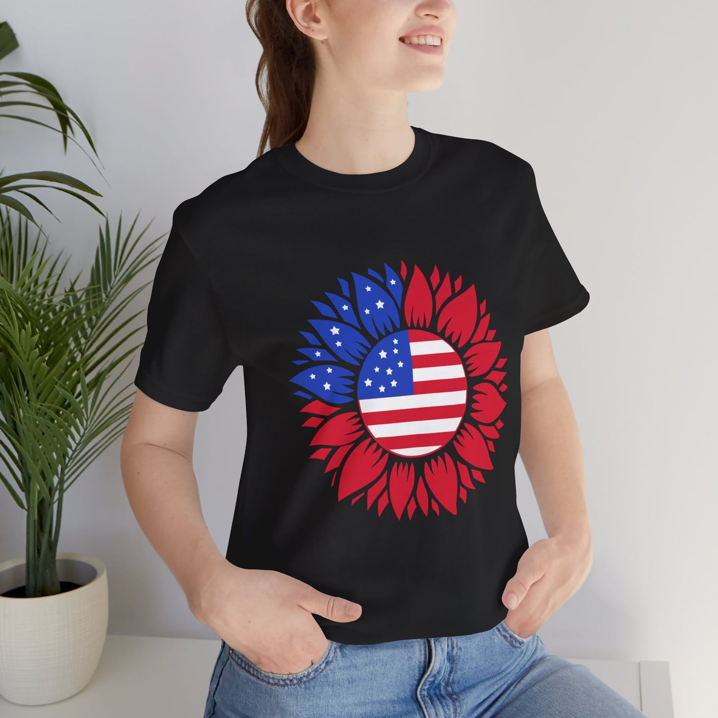 American Sunflower Jersey Short Sleeve Tee