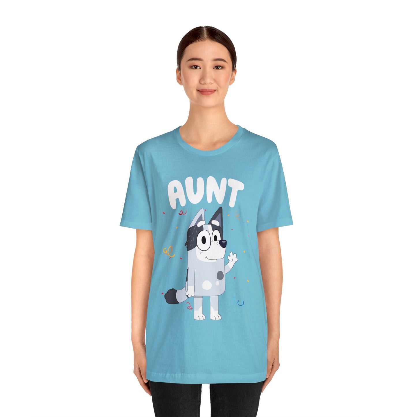 Aunt Bluey Birthday short sleeve Tshirt