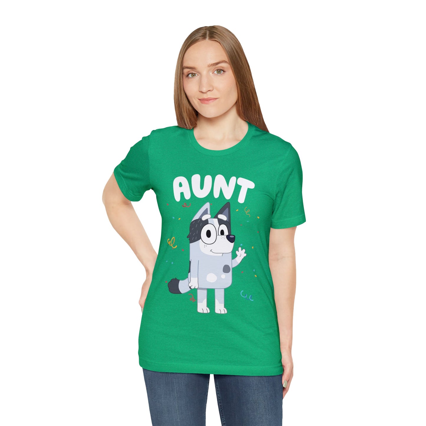 Aunt Bluey Birthday short sleeve Tshirt