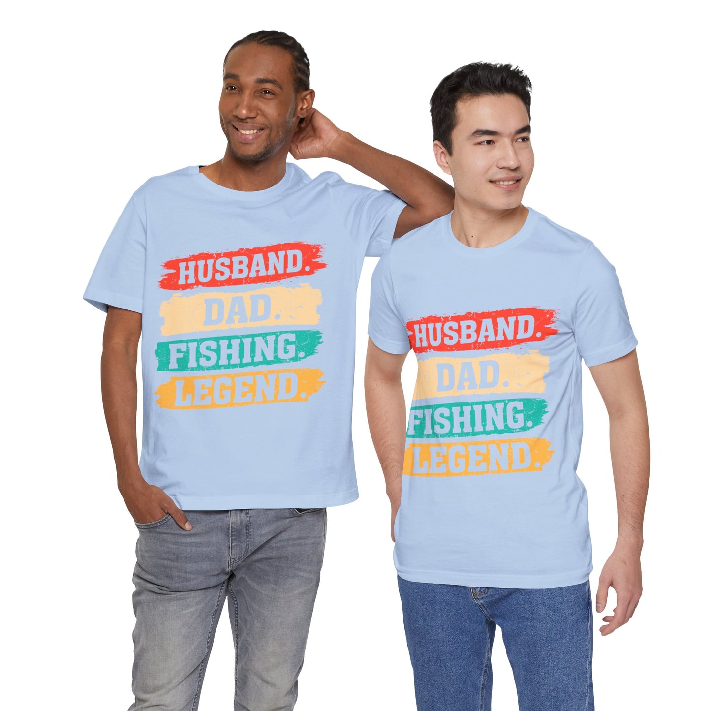 Husband Dad Fishing Legend Jersey Short Sleeve Tee