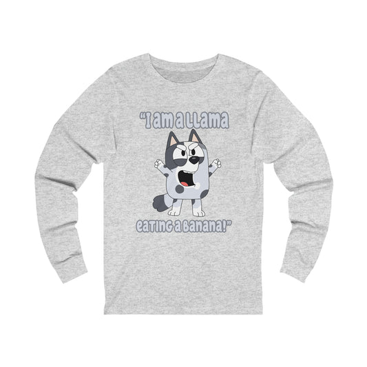 I am a llama eating a banana Long Sleeve Tshirt