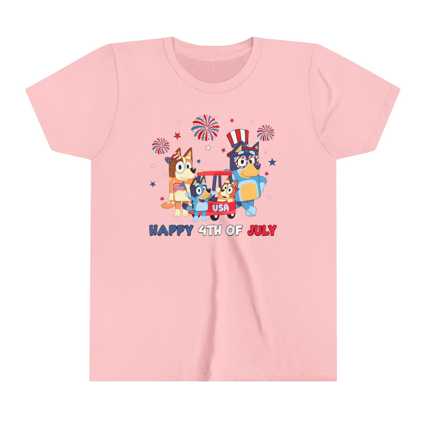 Happy 4th of July Youth Short Sleeve Tee