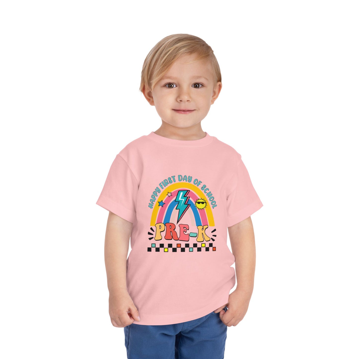 Happy First Day of School - Pre-K Toddler Short Sleeve Tee