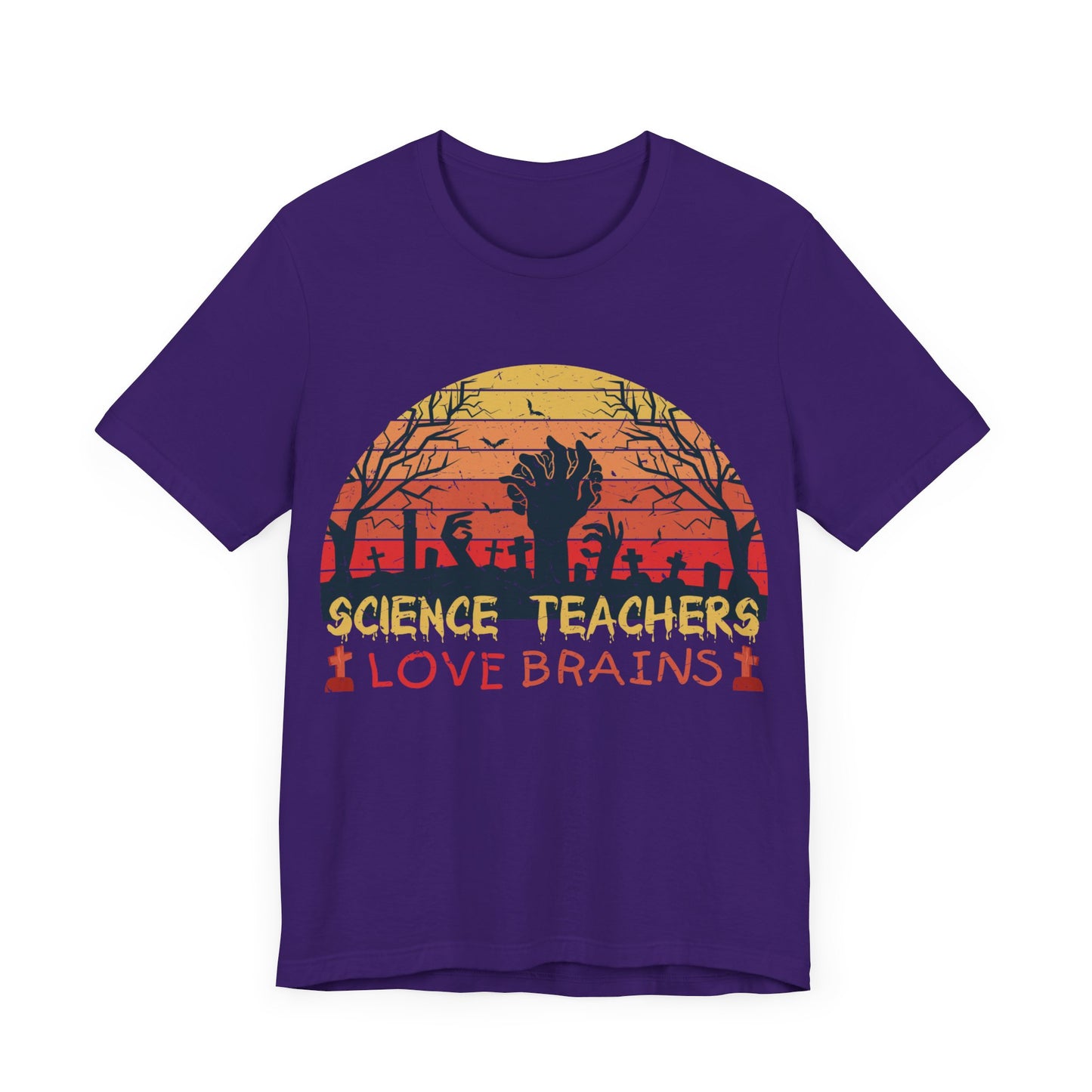 Science Teachers Love Brains Jersey Short Sleeve Tee