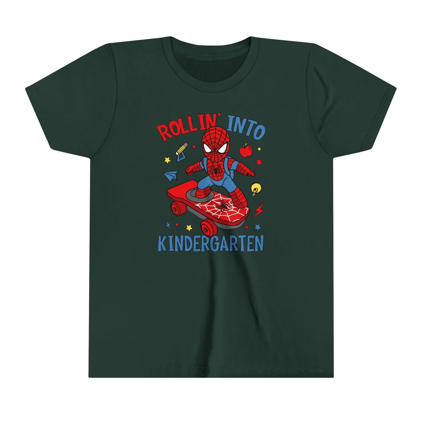 Rollin' Into Kindergarten Youth Short Sleeve Tee