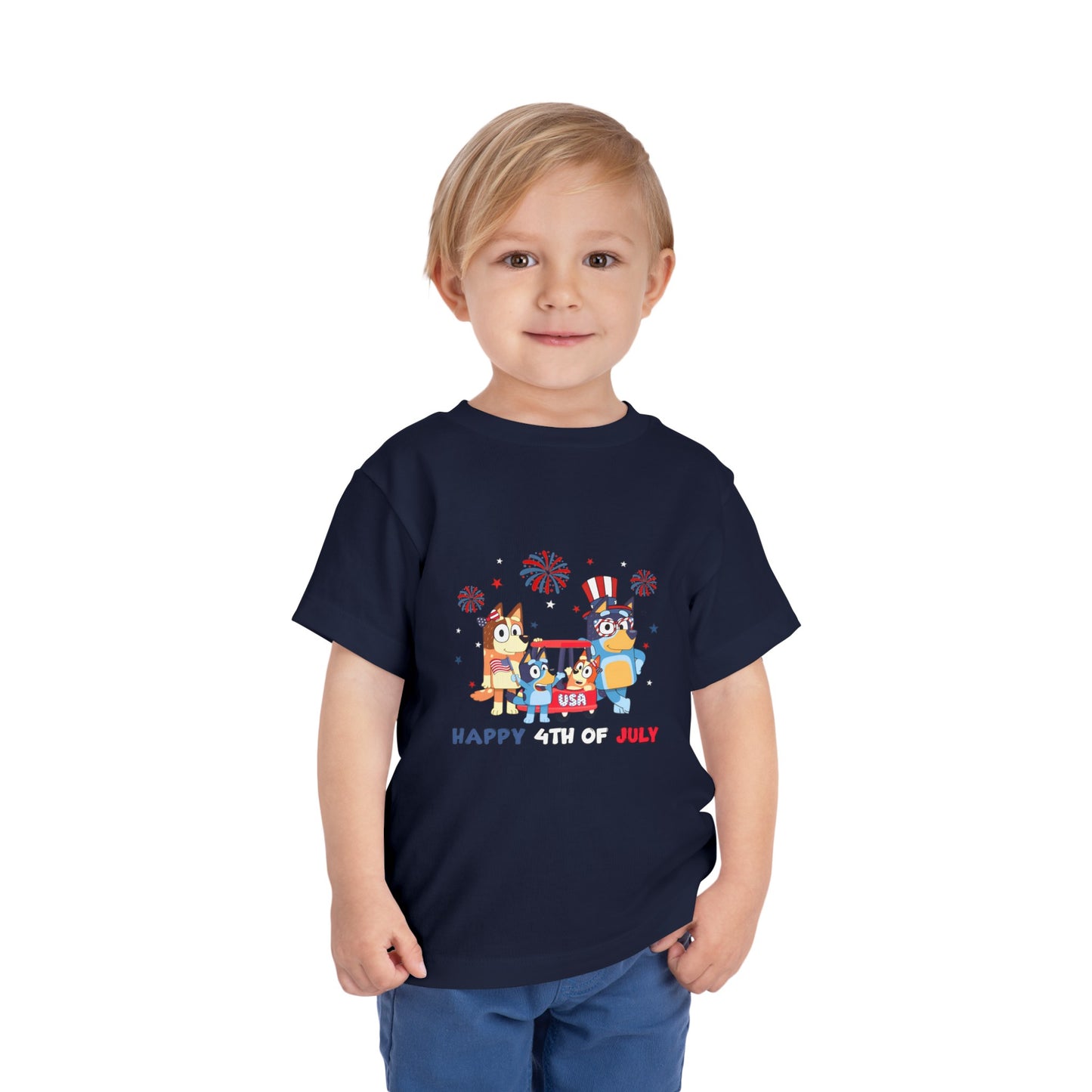 Happy 4th of July Toddler Short Sleeve Tee