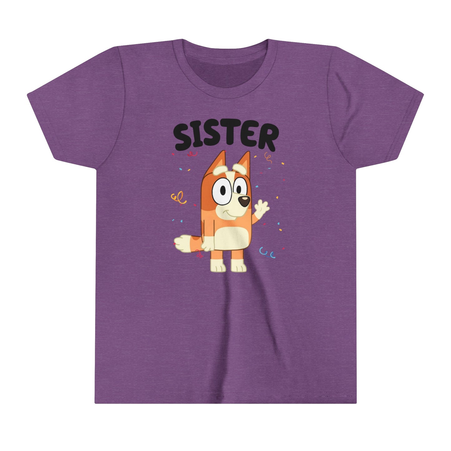Sister Bluey Birthday youth short sleeve Tshirt