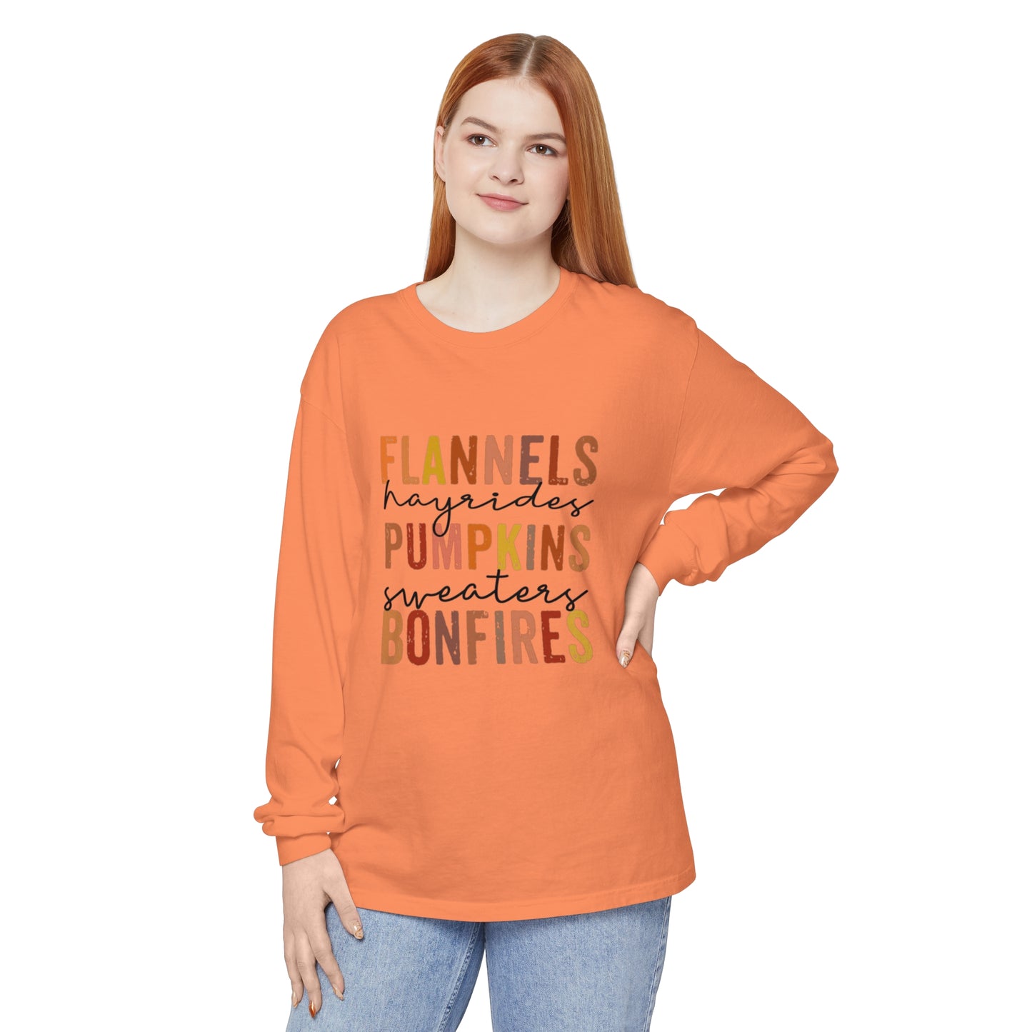 Flannels, Hayrides, Pumpkins, Sweaters,  Bonfires Long Sleeve T-Shirt
