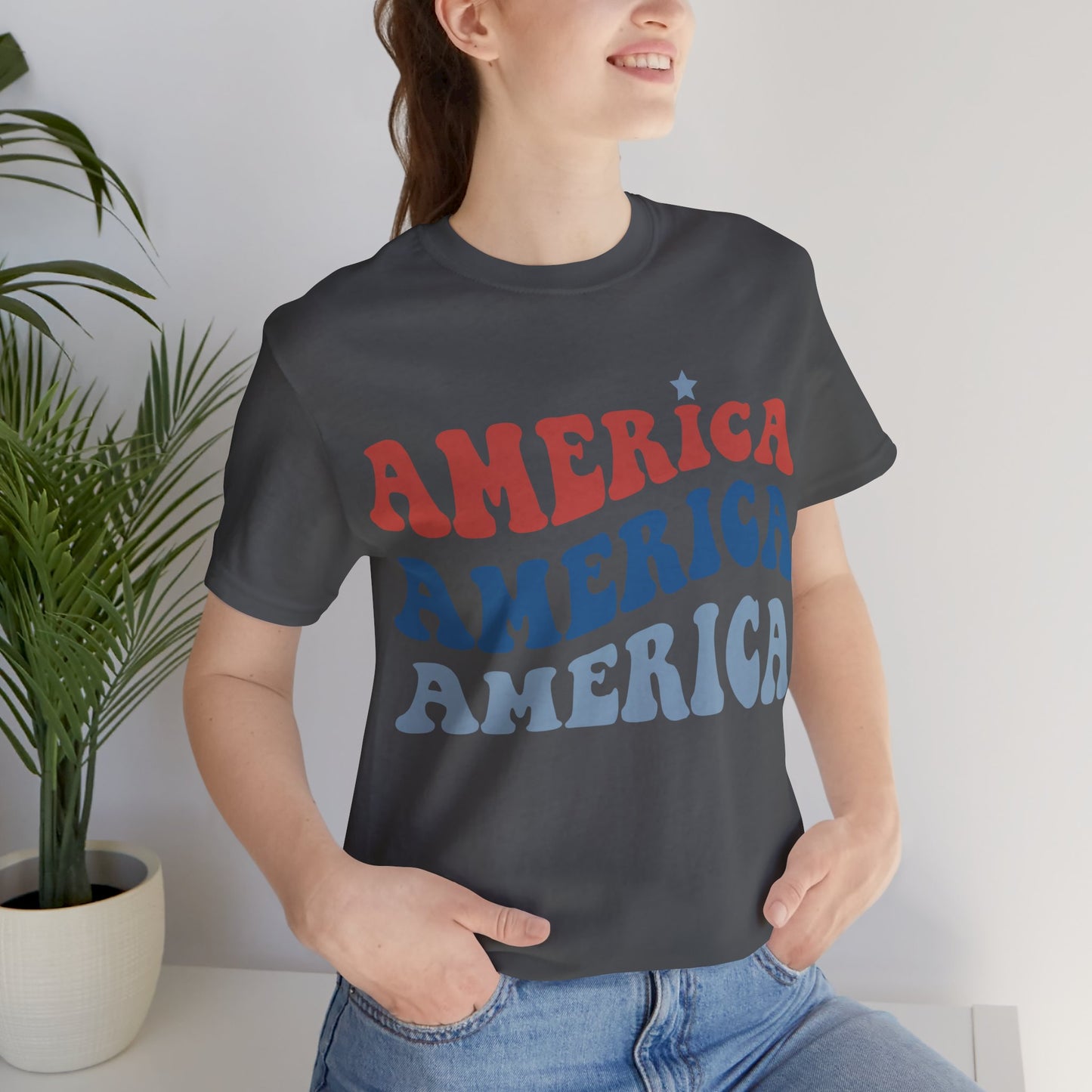 AMERICA Jersey Short Sleeve Tee