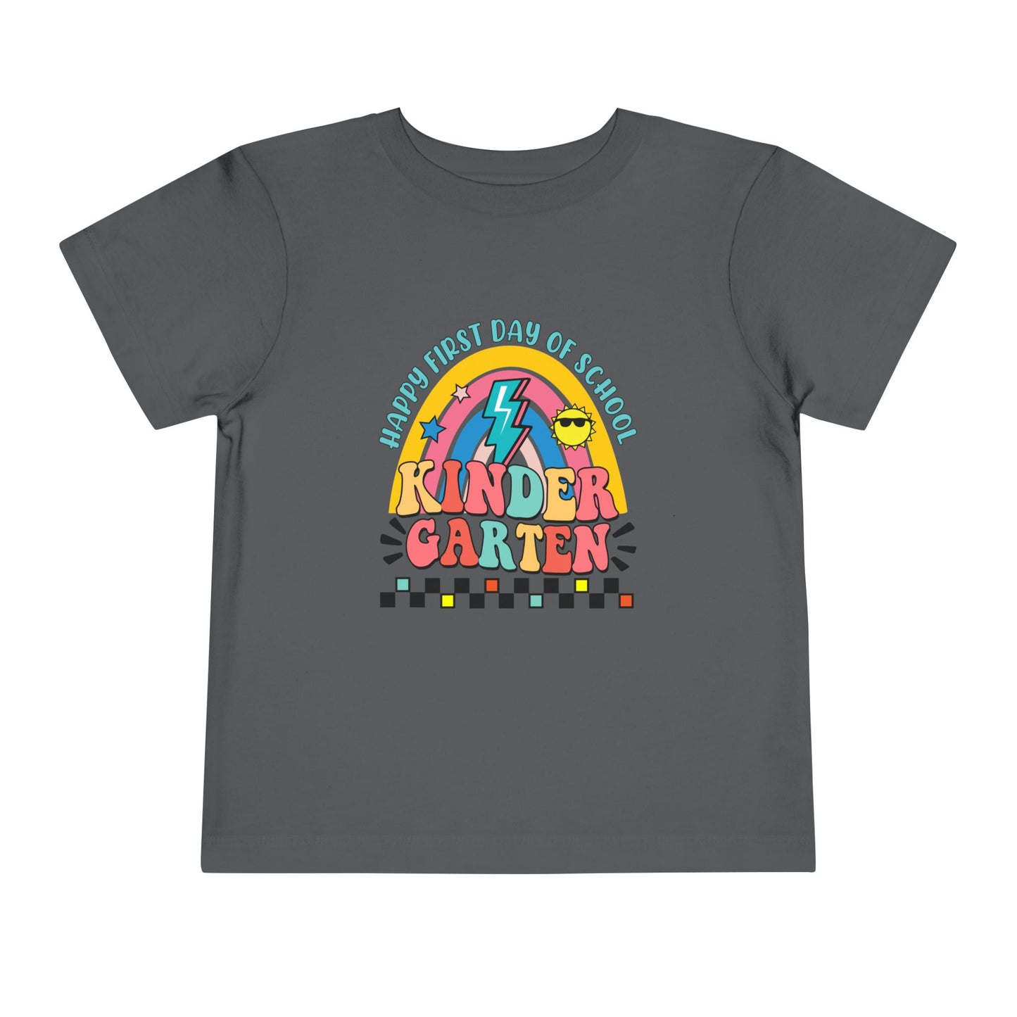 Happy First Day of School - Kindergarten Toddler Short Sleeve Tee