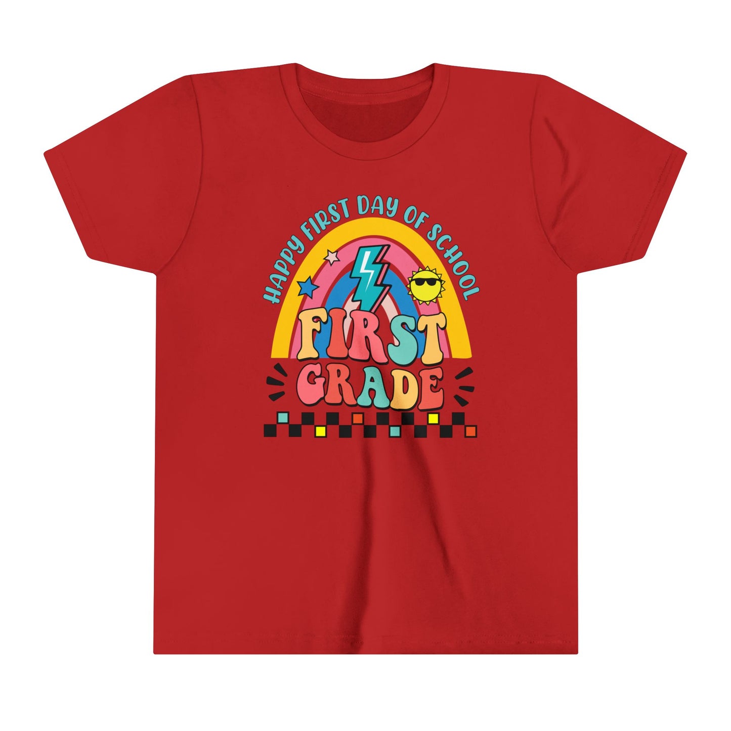 Happy First Day of School - 1st Grade Youth Short Sleeve Tee