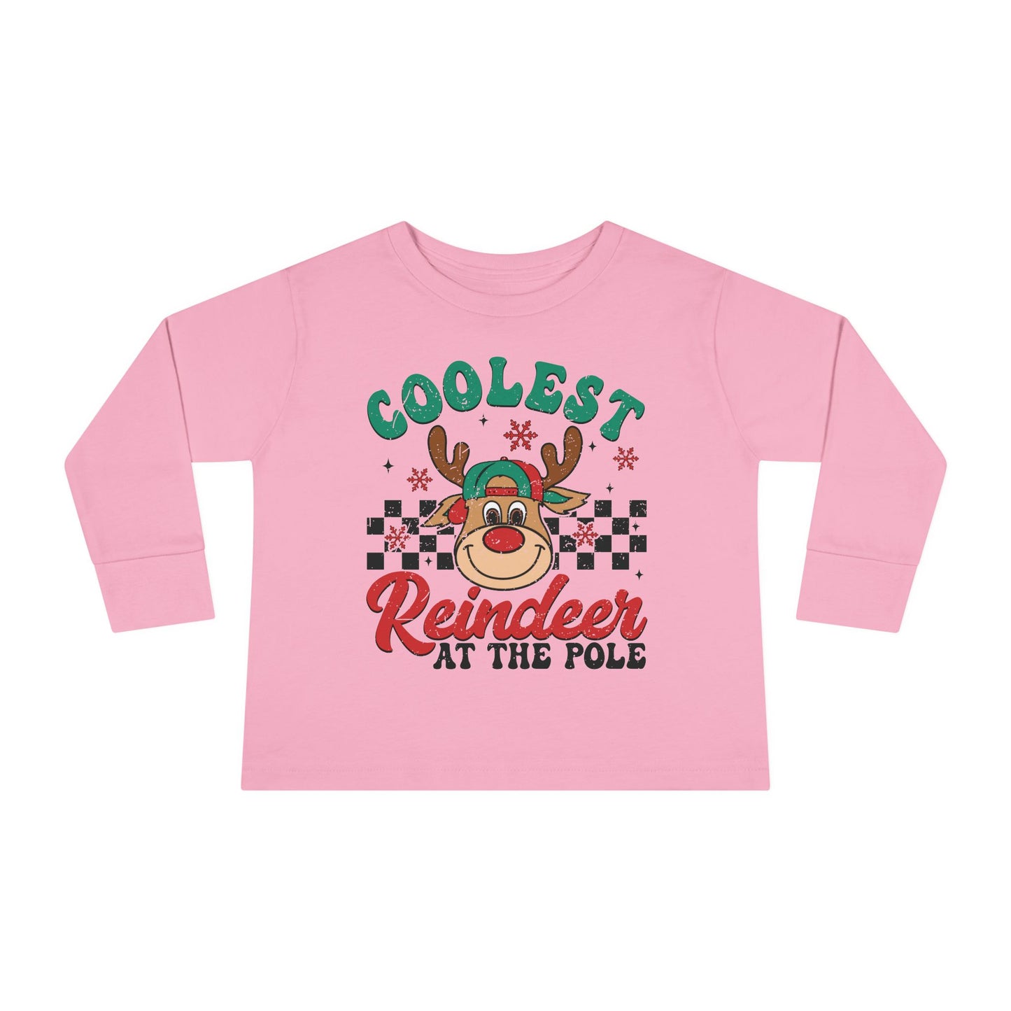 Coolest Reindeer at the Pole Toddler Long Sleeve Tee