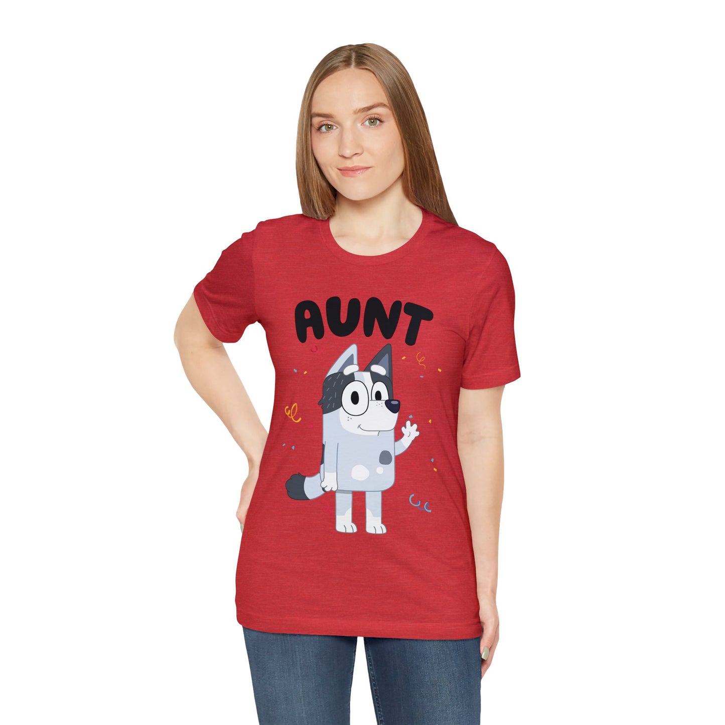 Aunt Bluey Birthday short sleeve Tshirt