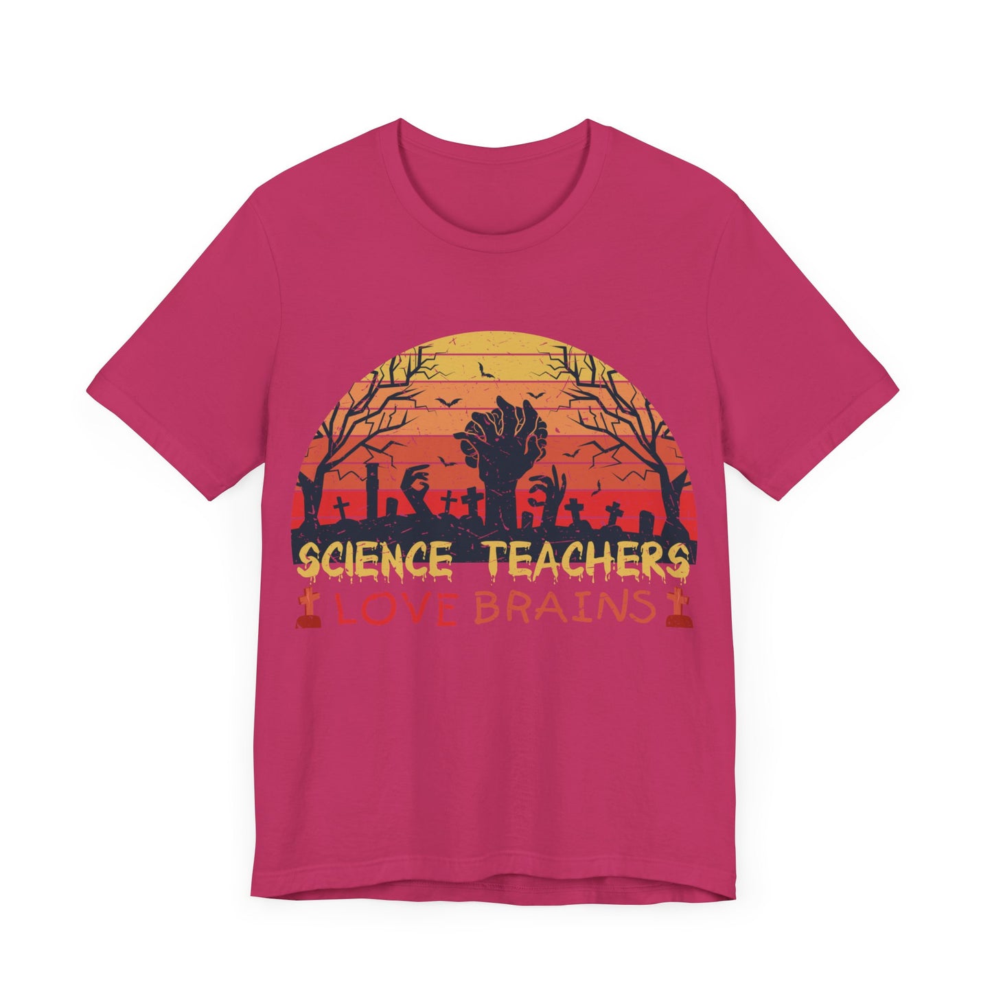 Science Teachers Love Brains Jersey Short Sleeve Tee