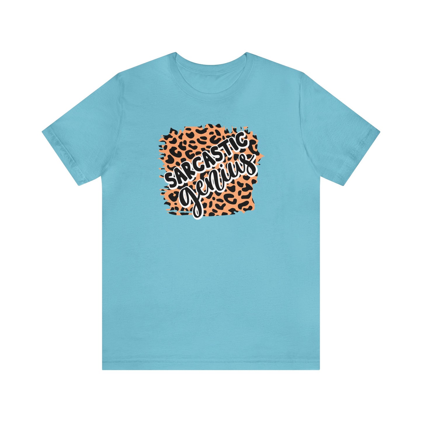 Sarcastic Genius leopard print short sleeve Tshirt