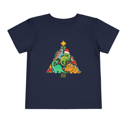 Dino christmas Toddler Short Sleeve Tee