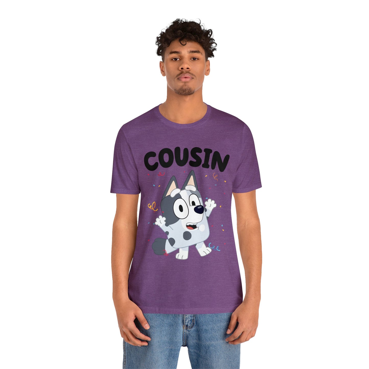 Cousin Muffin Bluey Birthday short sleeve Tshirt
