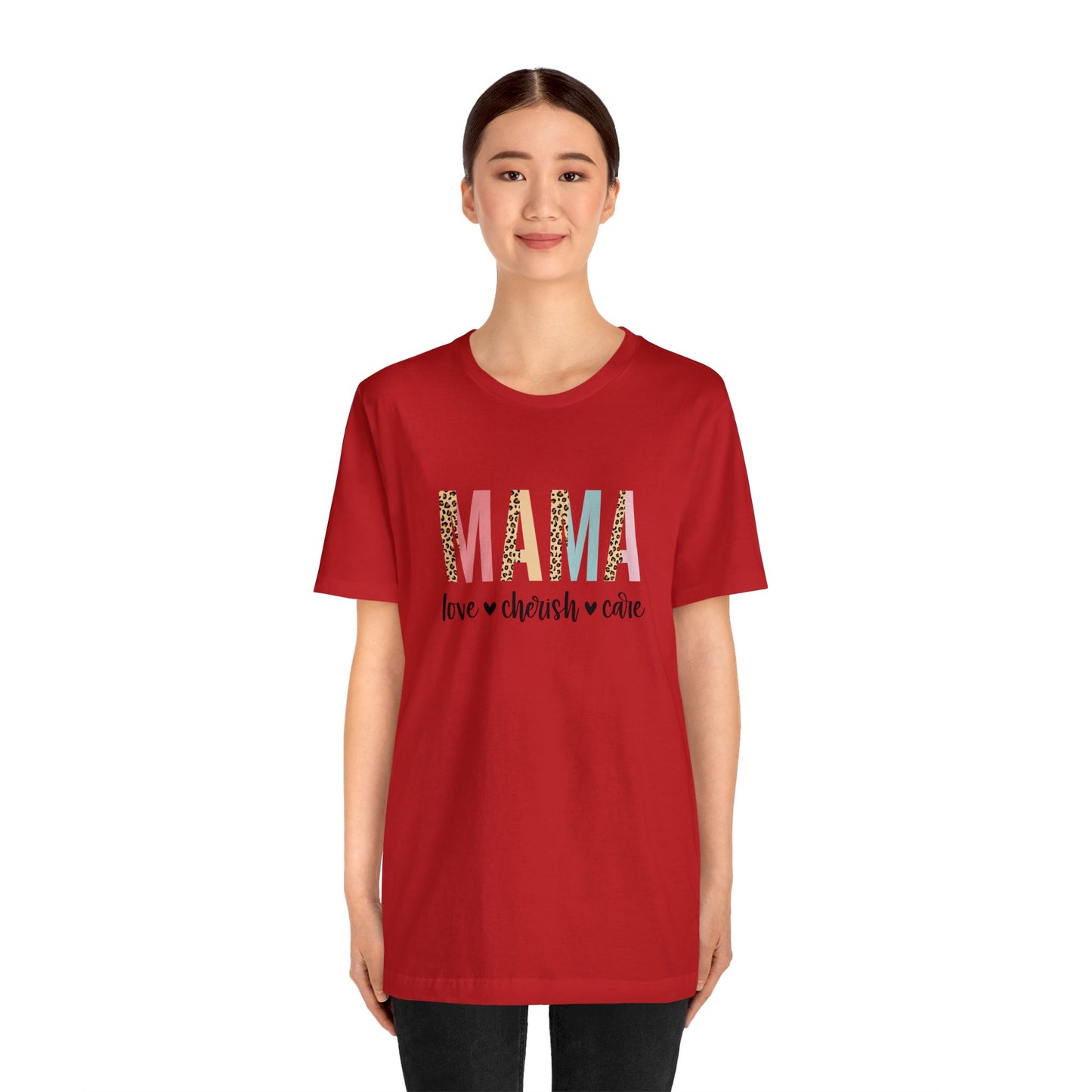 MAMA Leopard print short sleeve tshirt