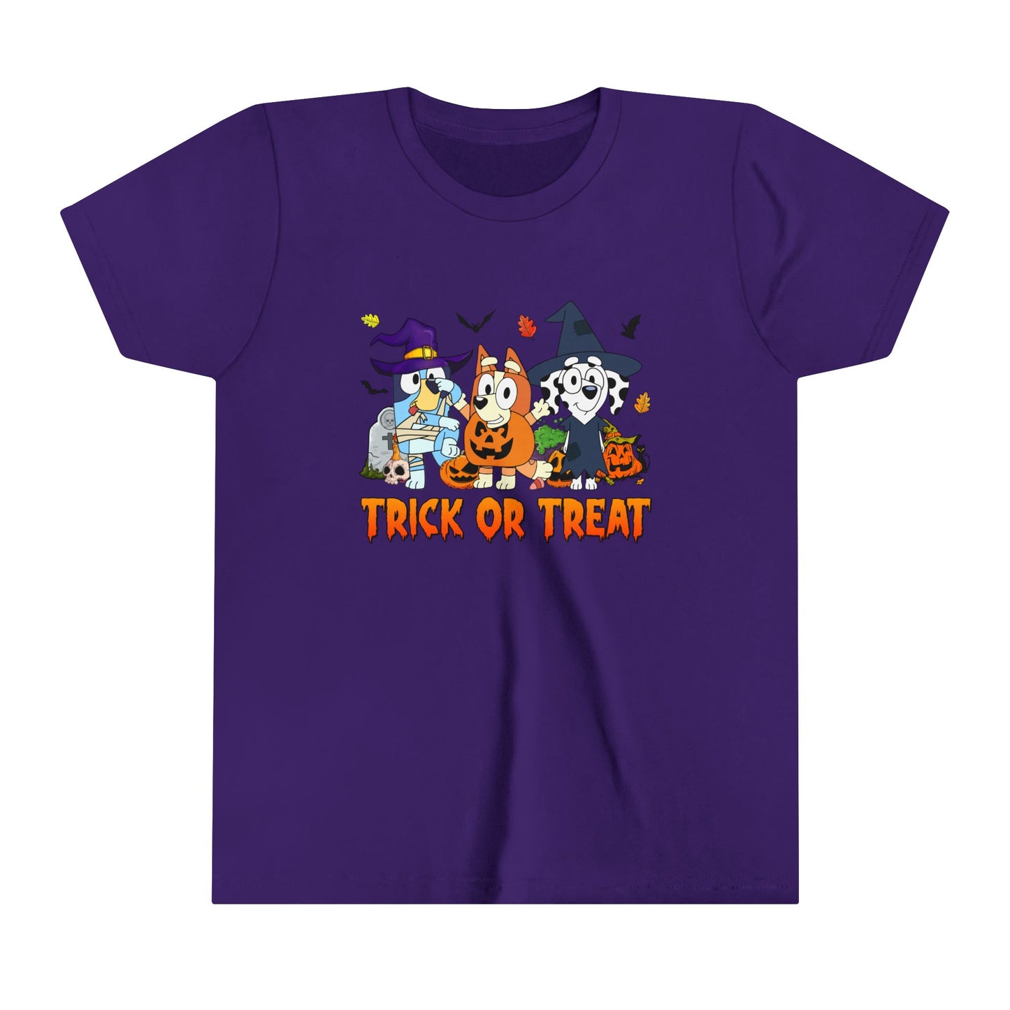 Bluey-Bingo-Chloe Trick or Treat Youth Short Sleeve Tee