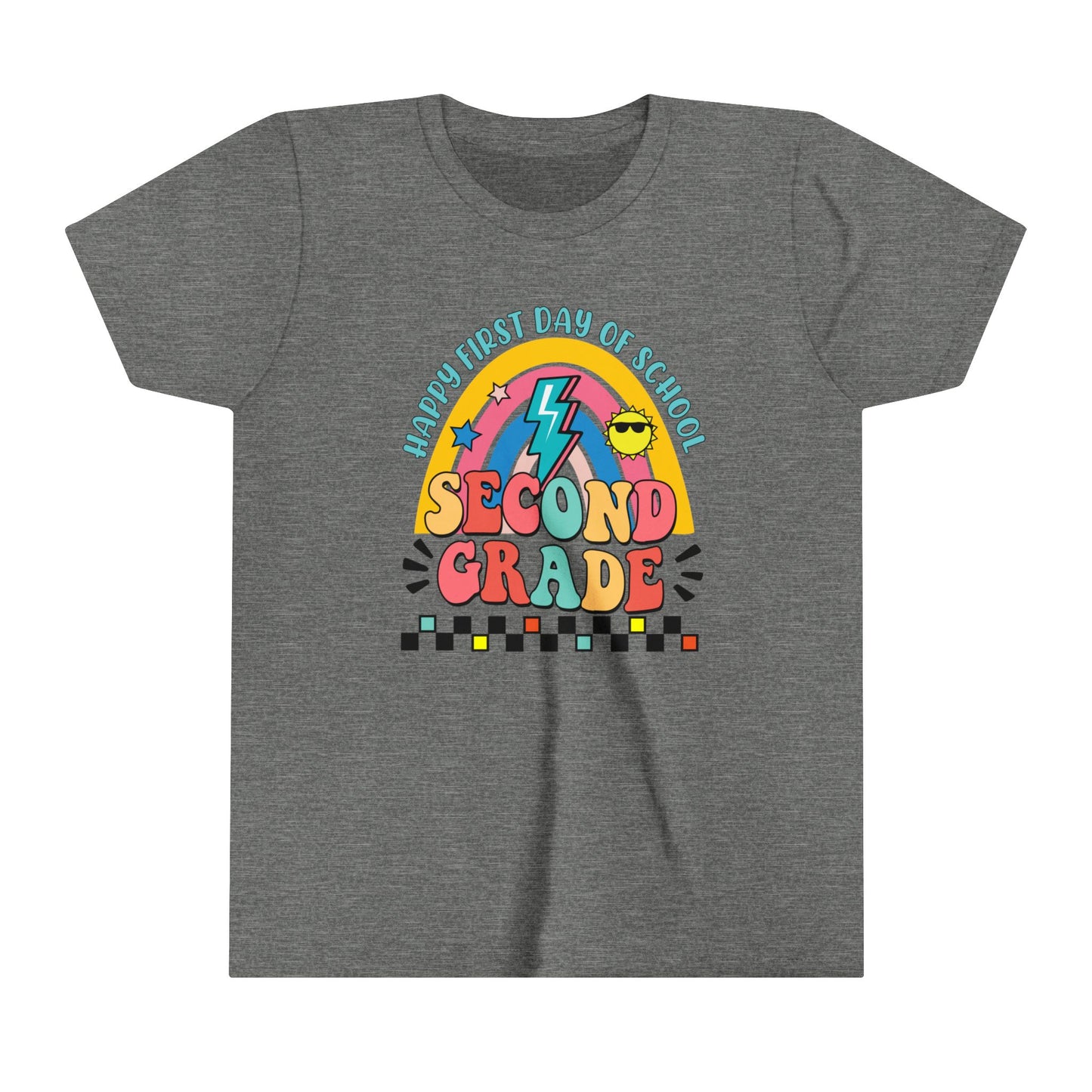 Happy First Day of School - 2nd Grade Youth Short Sleeve Tee