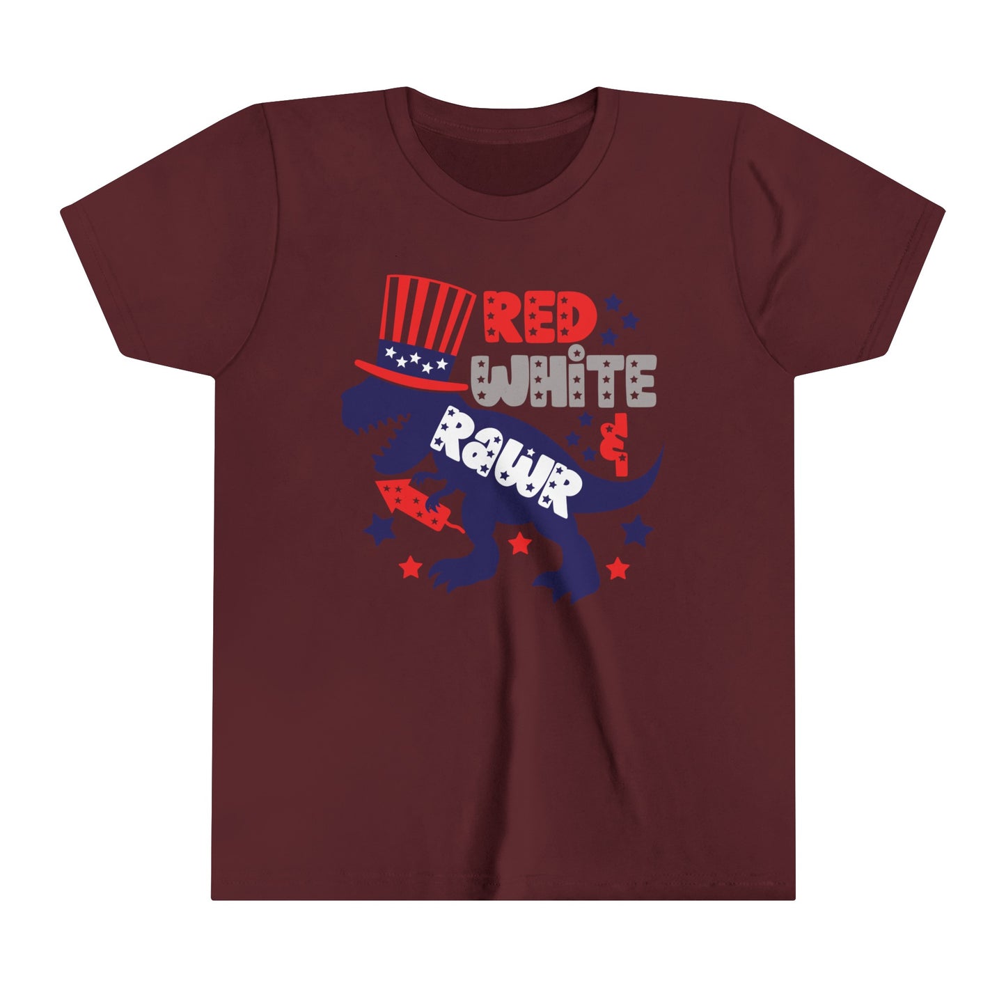 Red White & Rawr Youth Short Sleeve Tee