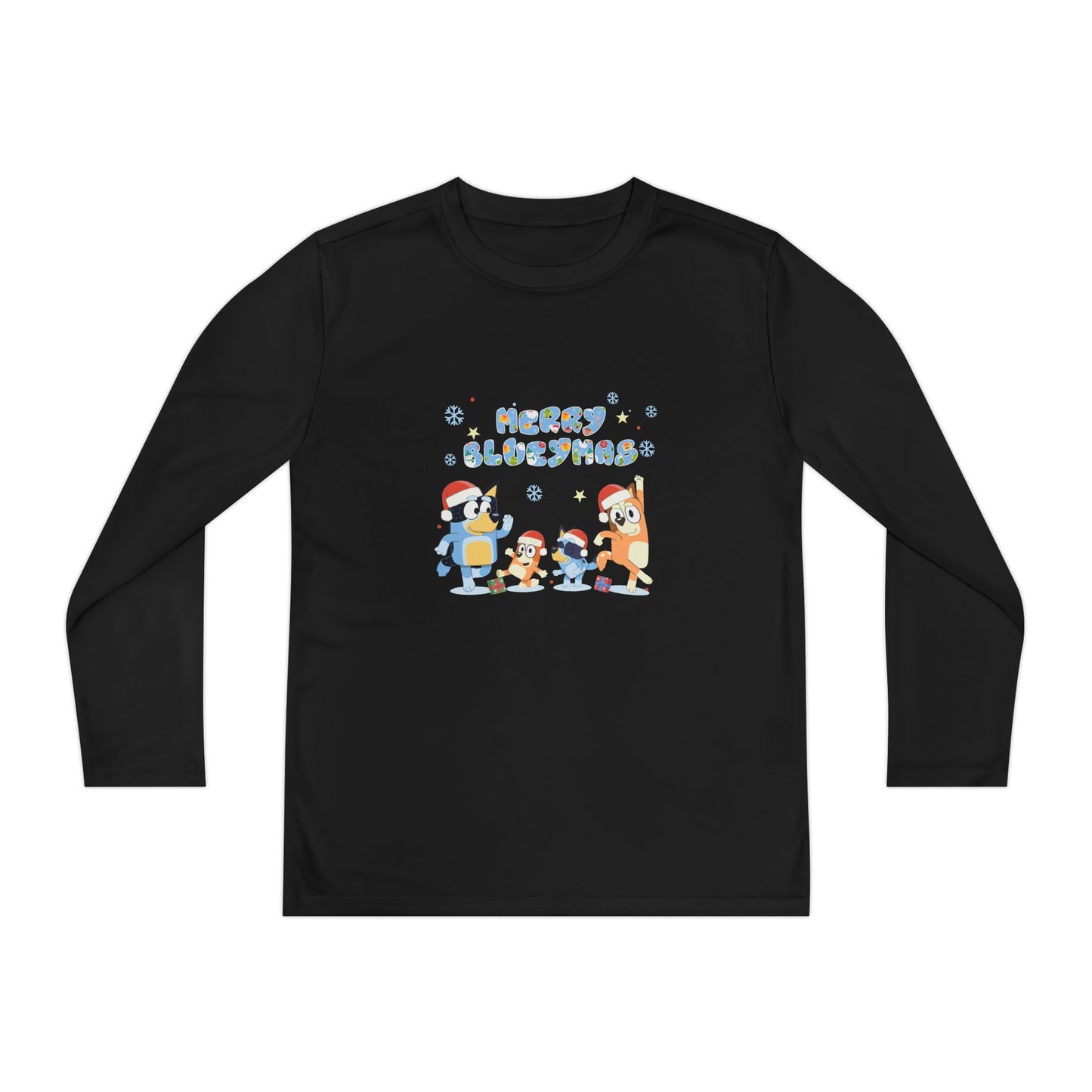 Merry Blue-y-mas Youth Long Sleeve Competitor Tee